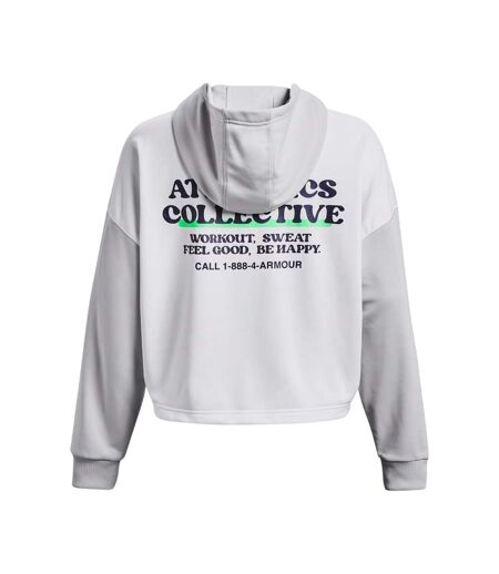Womens/ladies Fleece Hoodie White Under Armour