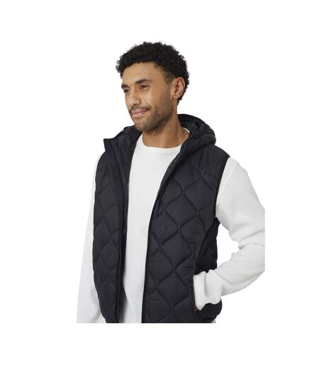 Doudoune Sans Manches Motif/style À Capuche Homme Noir Brave Soul