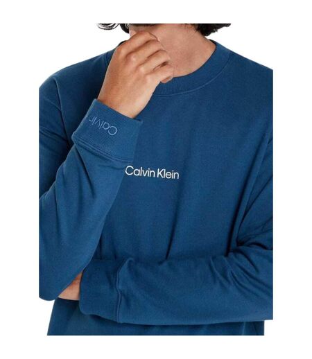Sweat Motif/style Logo Homme Bleu Sarcelle Calvin Klein