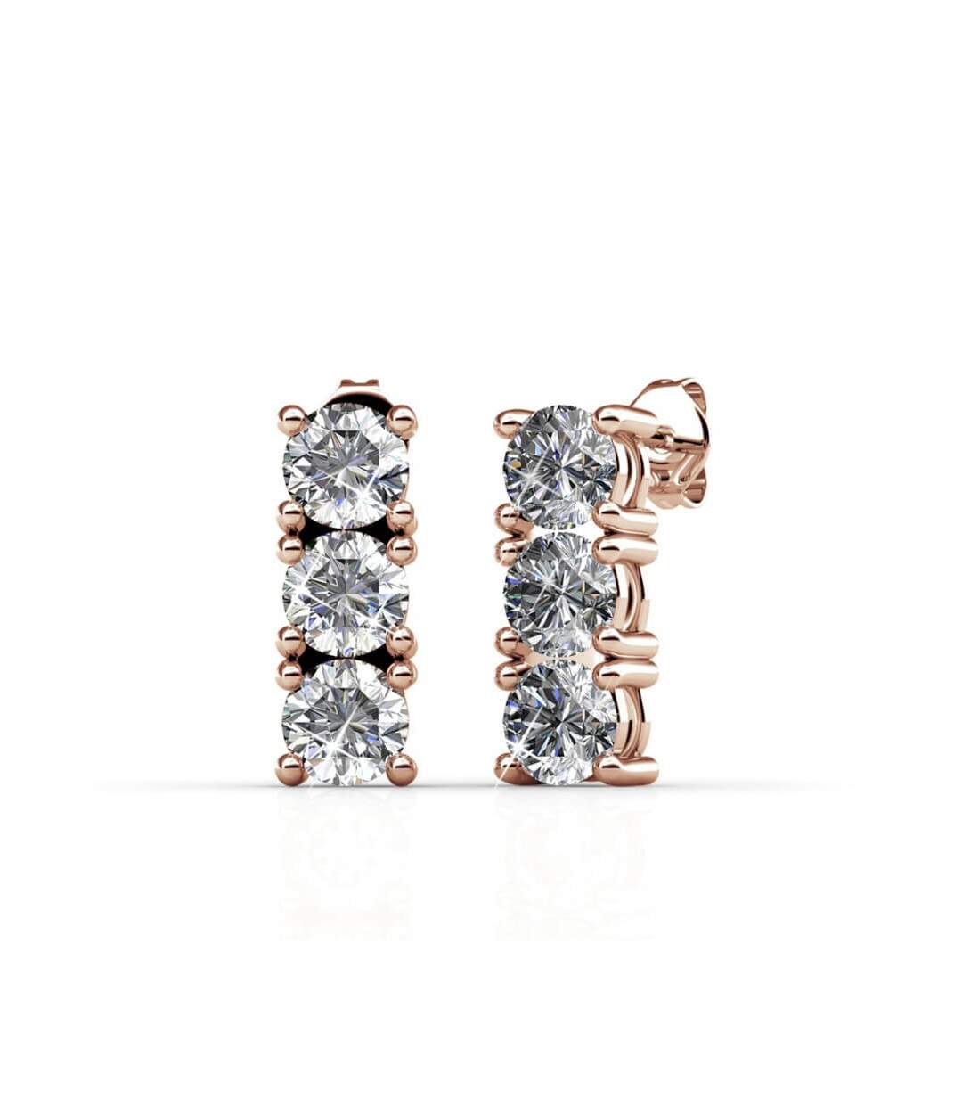 Boucles d'oreilles Tri, Cristal d'Autriche-1