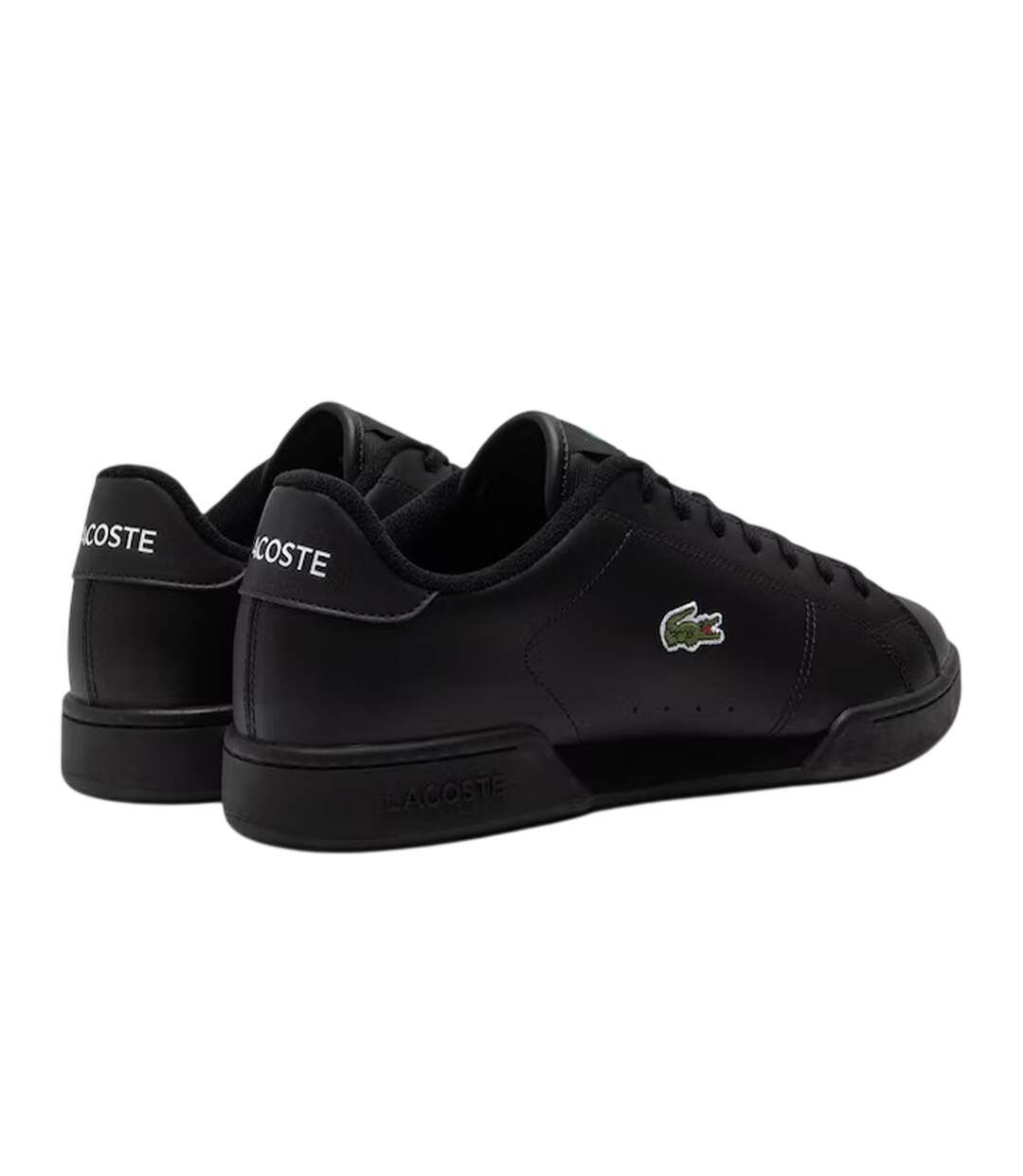 Mens Carnaby Leather Trainers Black Lacoste-2
