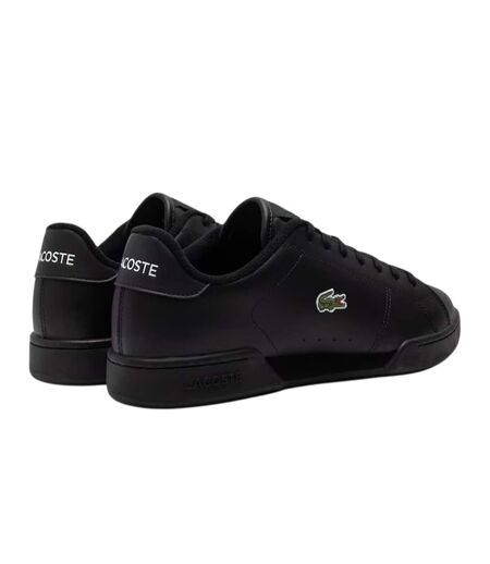 Mens Carnaby Leather Trainers Black Lacoste
