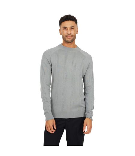 Pull Manches Longues Homme Gris Pâle Chiné Brave Soul