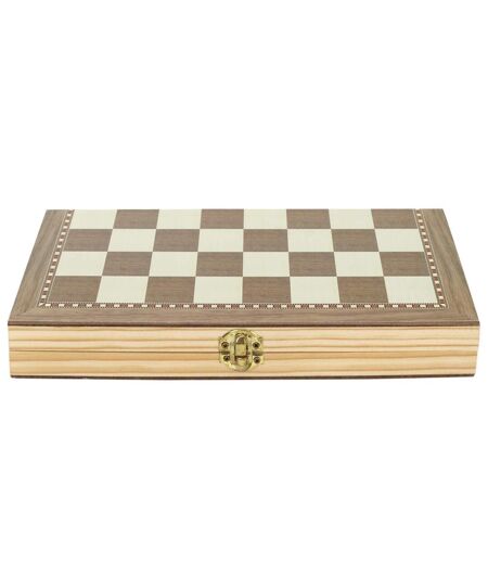 Jeu de Société en Bois 3 en 1 29cm Naturel