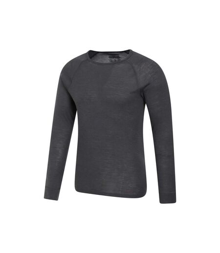 Mens Merino Wool Thermal Top Grey Mountain Warehouse