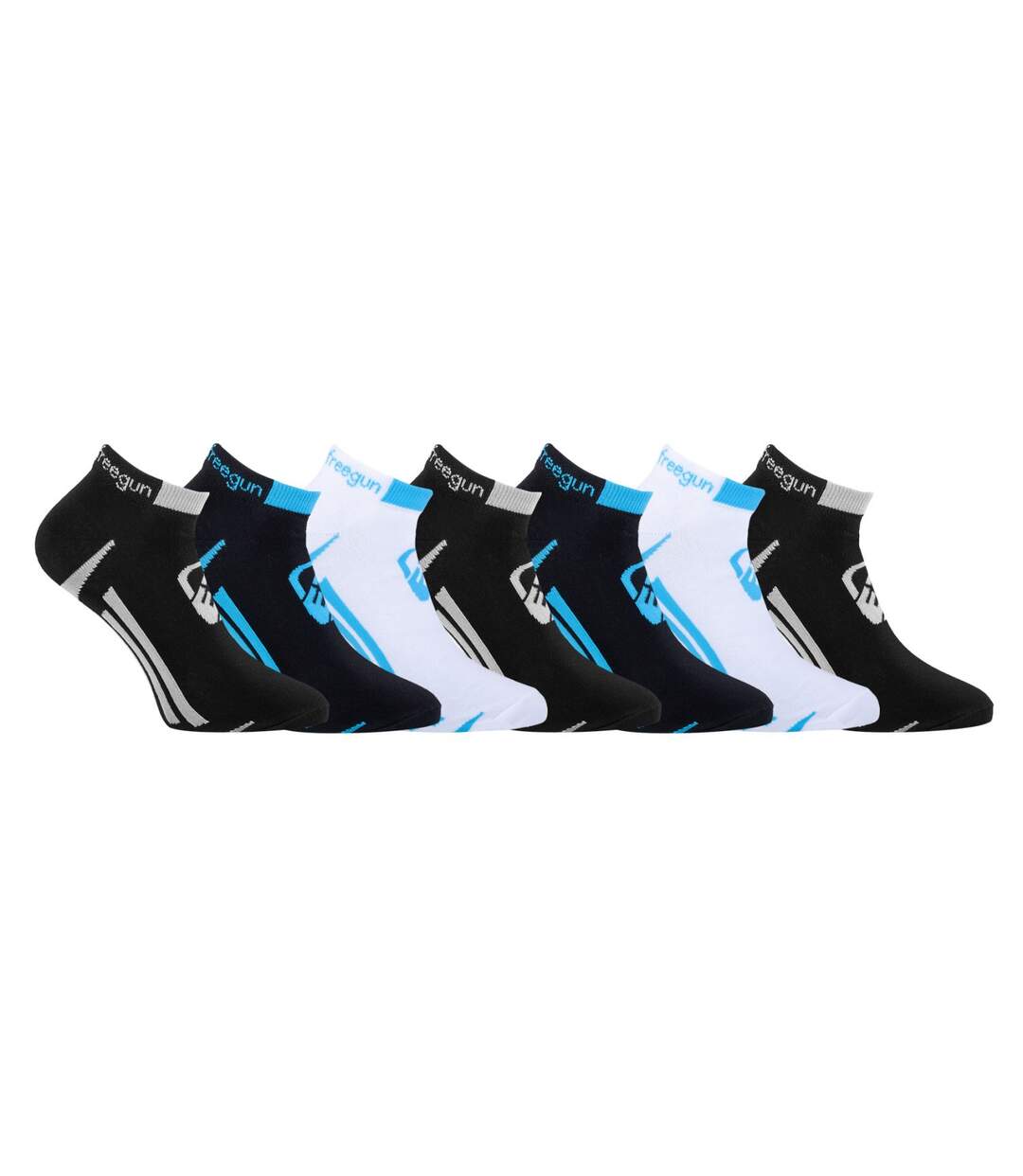Lot de 7 Paires de Chaussettes Socquettes homme Freegun-1