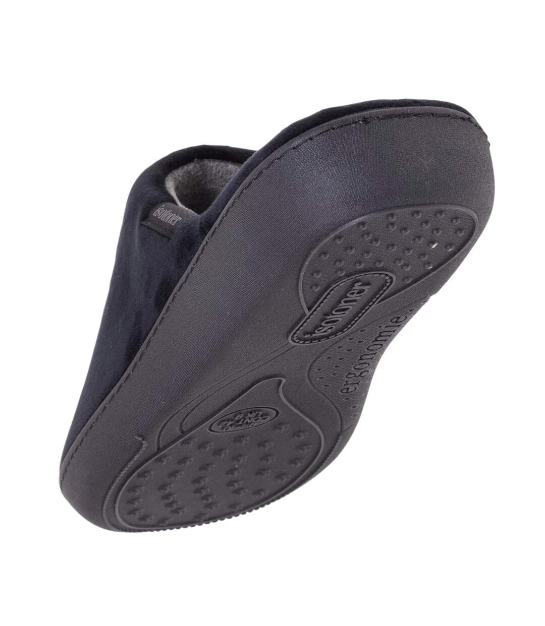 Isotoner Chaussons Mules homme ultra confortables à mémoire de forme, intemporelles et élégantes-5