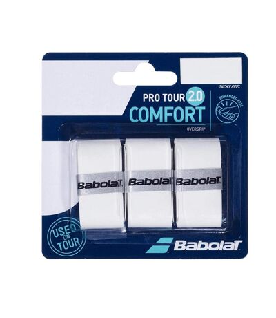 x3 surgrip blanc babolat pro tour 2.0 - taille unique