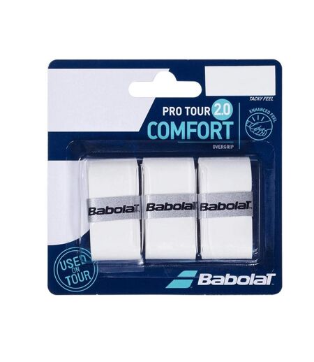 x3 surgrip blanc babolat pro tour 2.0 - taille unique