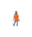 Haut Portefeuille Manches Volantées Femme Orange Ax-1