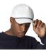 Coolmax Baseball Cap White Navy Beechfield-1