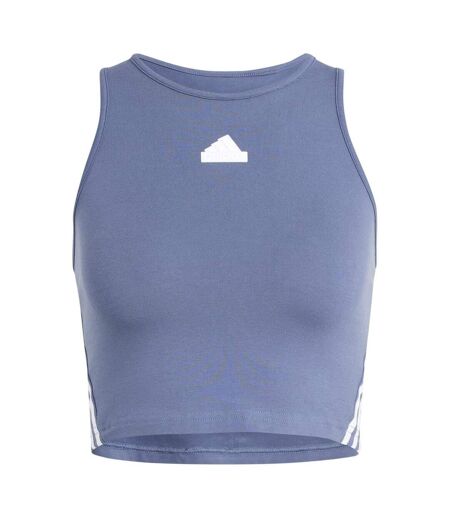 Womens/ladies Future Icons 3 Stripes Slim Tank Top Preloved Ink Adidas