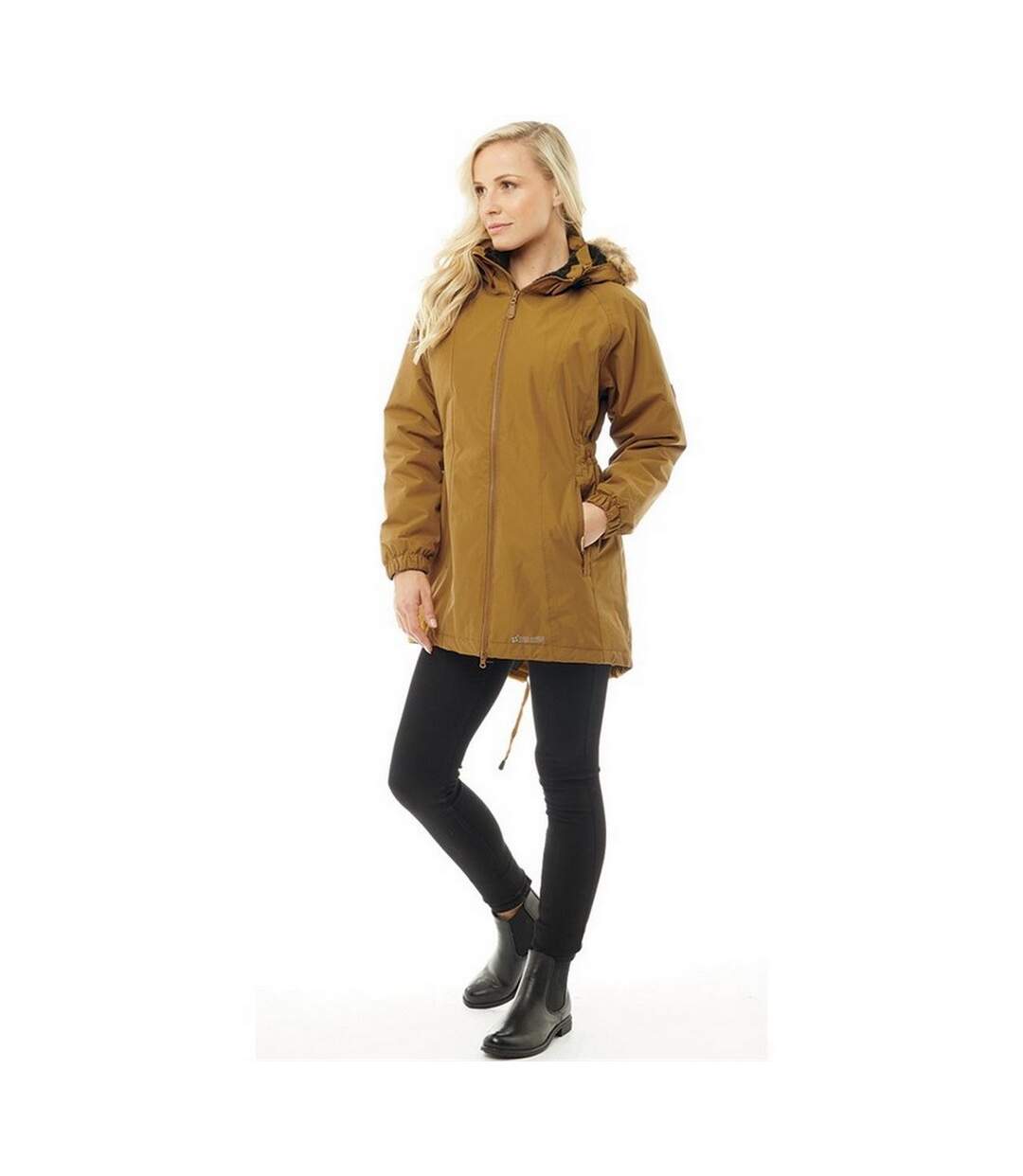 Trespass Womens/Ladies Celebrity Insulated Longer Length Parka Jacket (Golden Brown) - UTTP4190