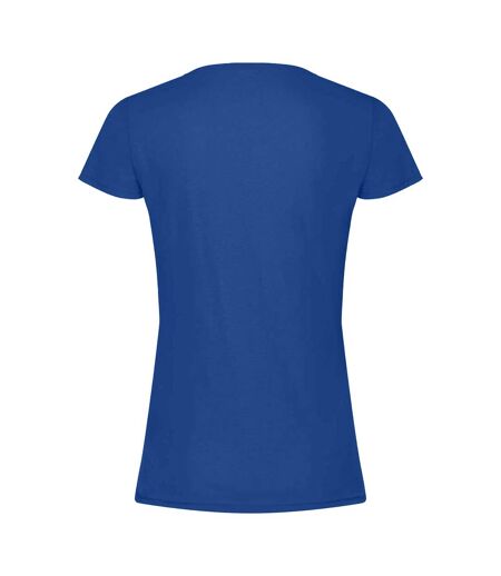 Womens/ladies iconic t-shirt heather royal Fruit of the Loom