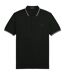 Polo Motif/style Col À Double Rayure Homme Vert Foncé Fred Perry-2