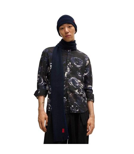 Ensemble Bonnet Et Écharpe Zaschel Homme Taille Unique Bleu Marine Rouge Hugo