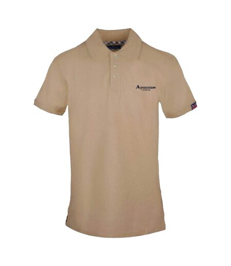 Polo Motif/style Union Jack Homme Beige Aquascutum