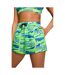 Womens/ladies Woven Repeat Logo Swim Shorts Green Puma-4