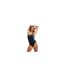 Womens/ladies Hyperboom Splice Digital Print One Piece Swimsuit Black Blue Speedo-1
