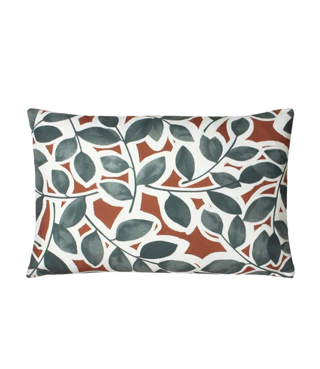 Willow botanical cushion cover one size brick red/white/green Paoletti-1