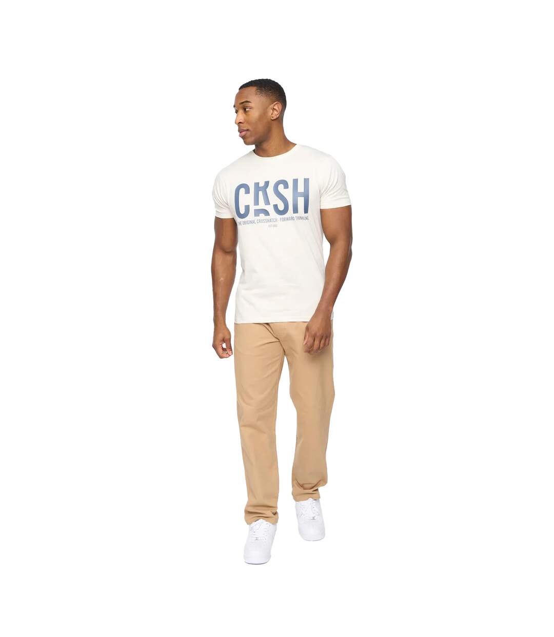 Pantalon Blansmoore Homme Beige Gris Crosshatch-1