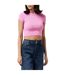 T-shirt Court Motif/style Logo Brodé Femme Rose Vif Tommy Jeans-3