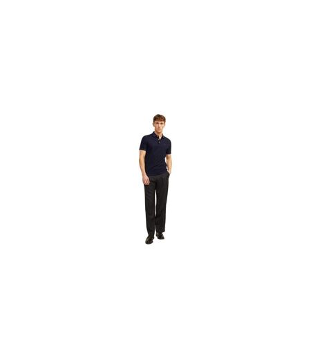 Mens Slim Short-sleeved Polo Shirt Dark Navy Jack And Jones
