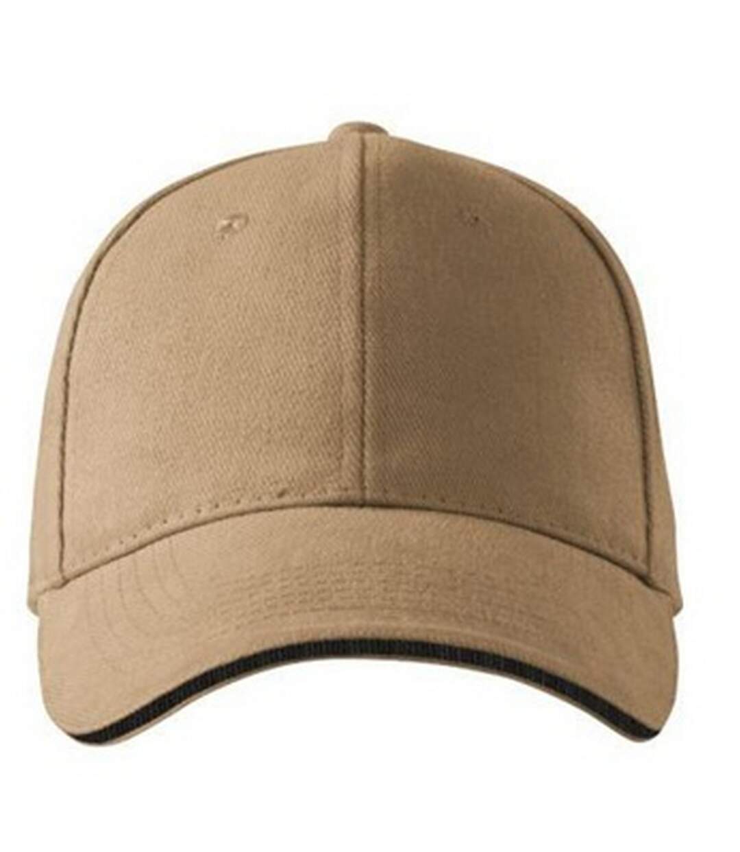 Casquette De Baseball Motif/style 6 Panneaux Beige Malfini-1