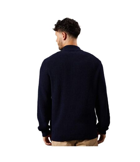 Mens ribbed full zip jacket navy Burton