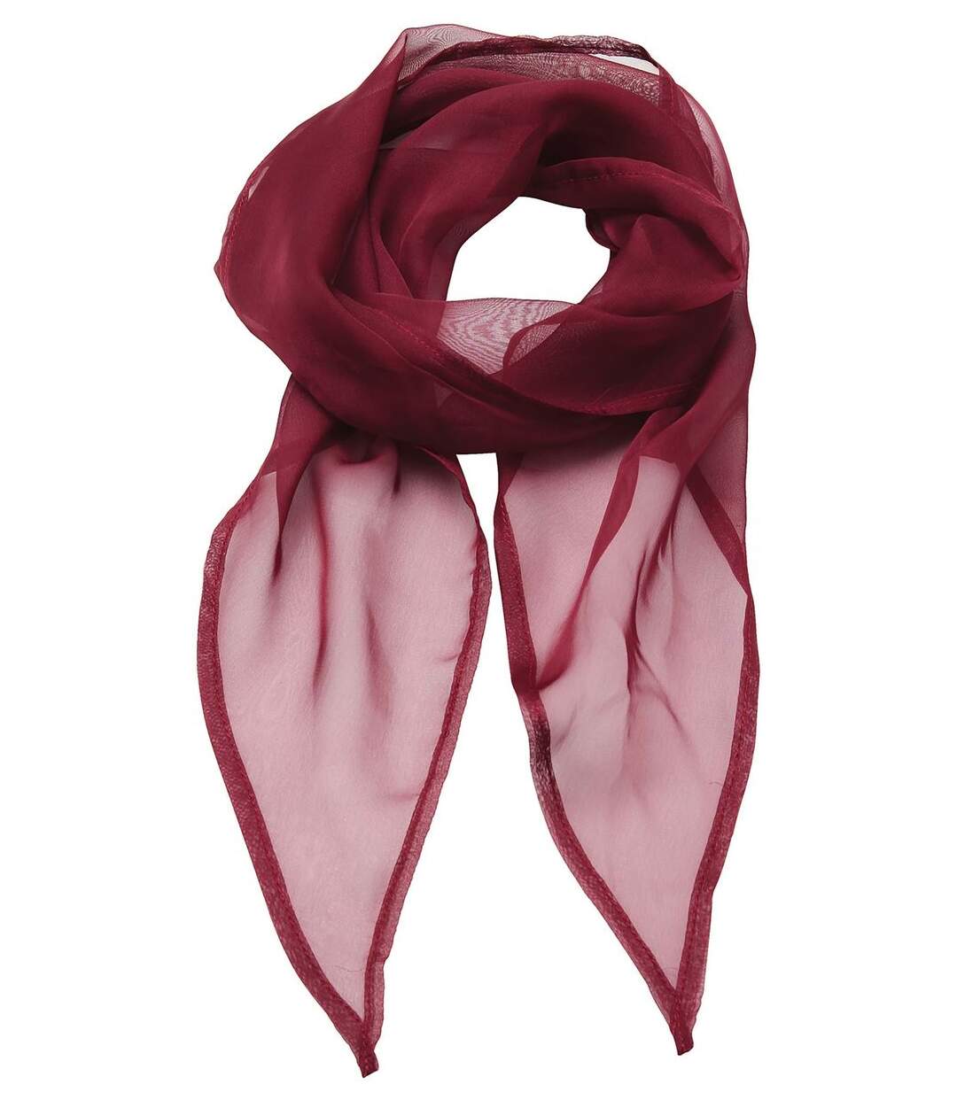 Foulard mousseline - PR740 - rouge bordeau-1