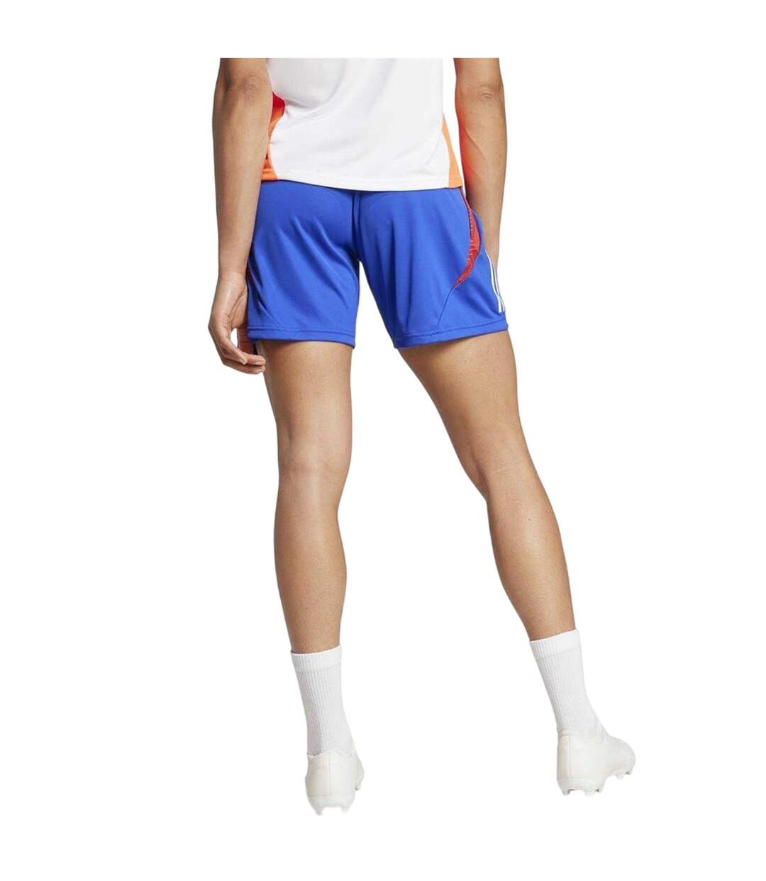 Womens/ladies Tiro 24 Side Logo Football Shorts Lucid Blue Adidas-3