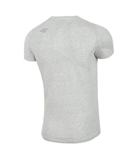 T-shirt Motif/style Uni Homme Gris Argenté 4F