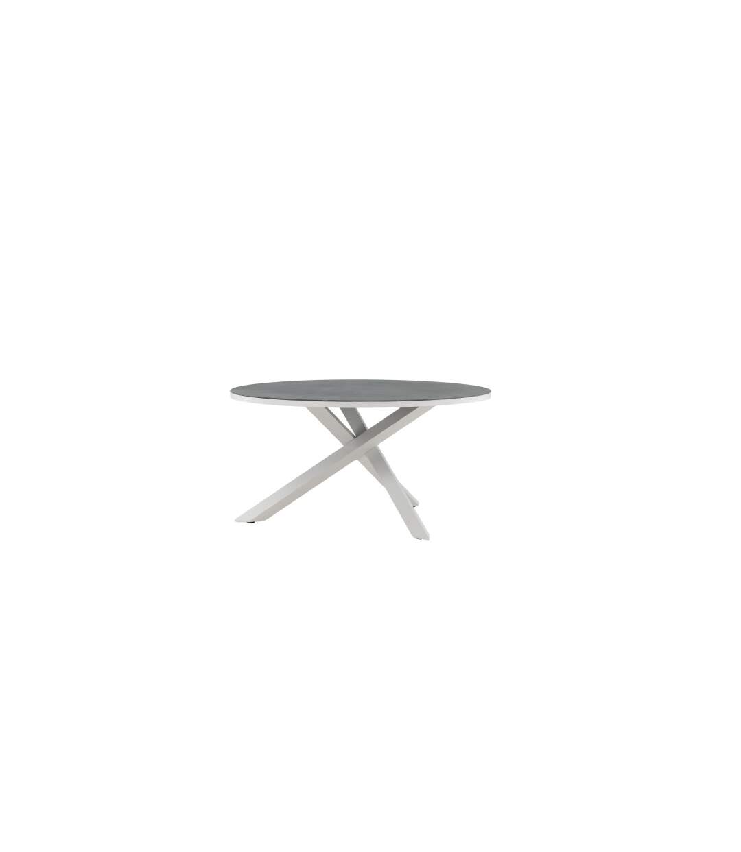 Table de Jardin Ronde Copacabana 140cm Gris-2