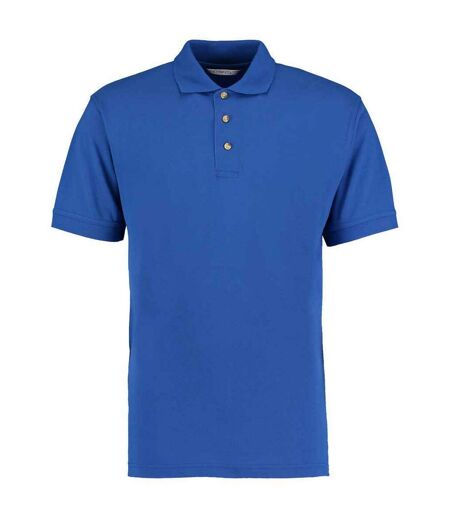 Mens workwear heather polo shirt royal blue Kustom Kit