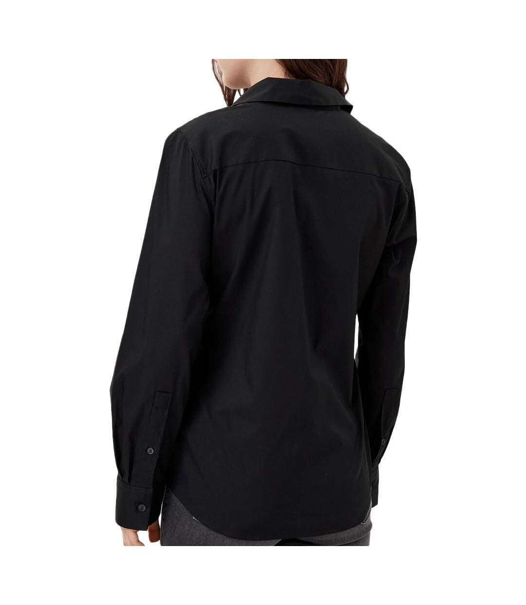 Chemise noir femme tommy hilfiger ess poplin regular s - 34-2