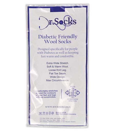 Dr.Socks - 3 Pairs Mens Wool Diabetic Socks