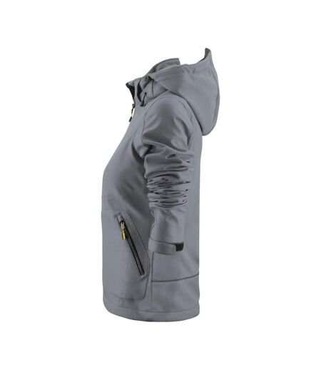 Womens/ladies Karting Soft Shell Jacket Steel Grey Printer