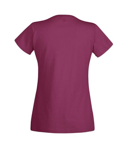 Fruit Of The Loom Ladies/Womens Lady-Fit Valueweight Short Sleeve T-Shirt (Burgundy) - UTBC1354