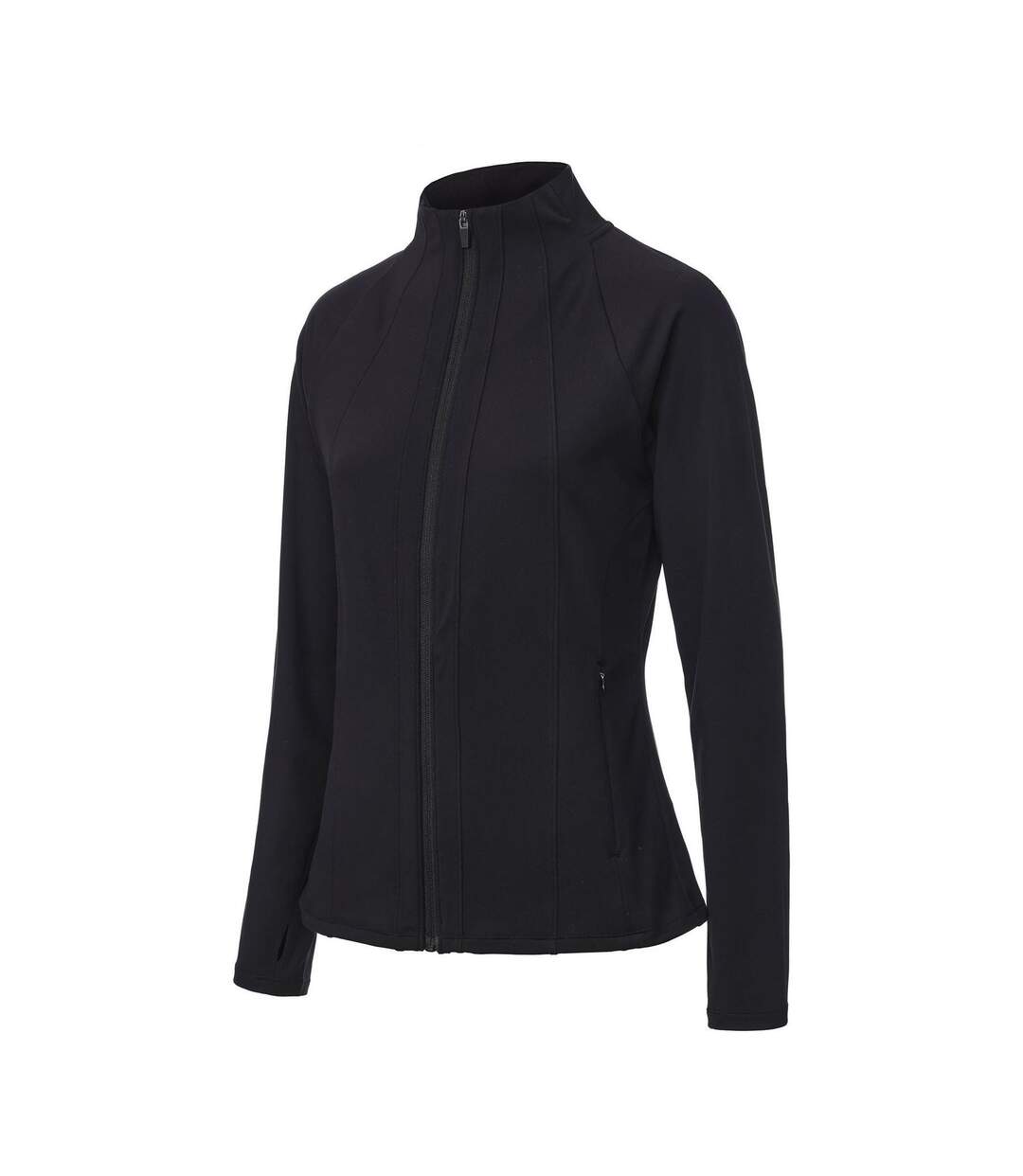 Womens/ladies Essential Fitted Raglan Jacket Black LA Gear-3