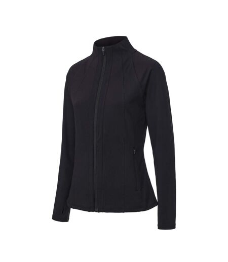 Womens/ladies Essential Fitted Raglan Jacket Black LA Gear