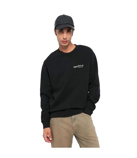 Mens Crew Neck Sweatshirt Black Jack And Jones