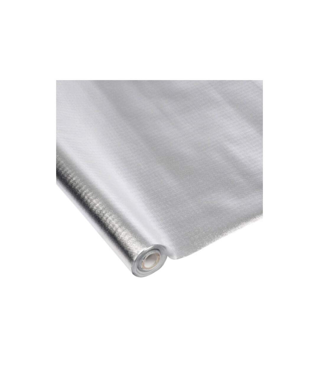 Nappe Papier Chromée 1,18x5m Argent-1