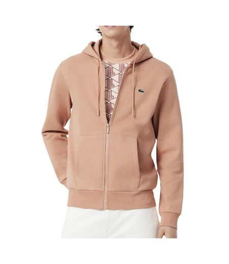 Sweat zippé orange homme lacoste zipped