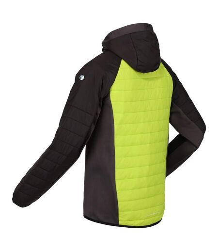 Regatta Mens Trutton Hooded Soft Shell Jacket (Bright Kiwi/Black) - UTRG8035