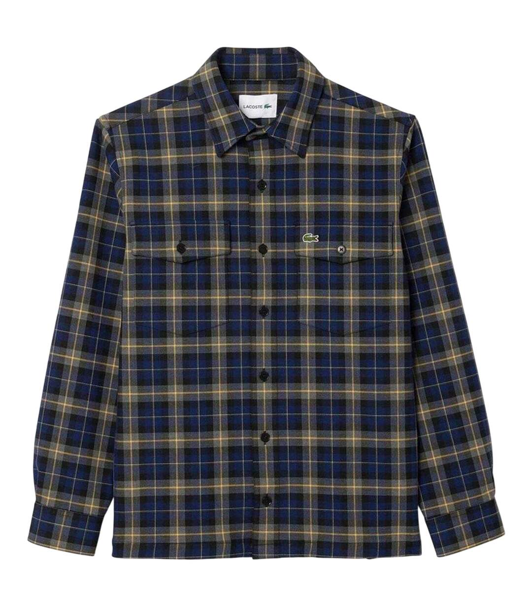 Surchemise Motif/style À Carreaux Homme Bleu Marine Lacoste-2