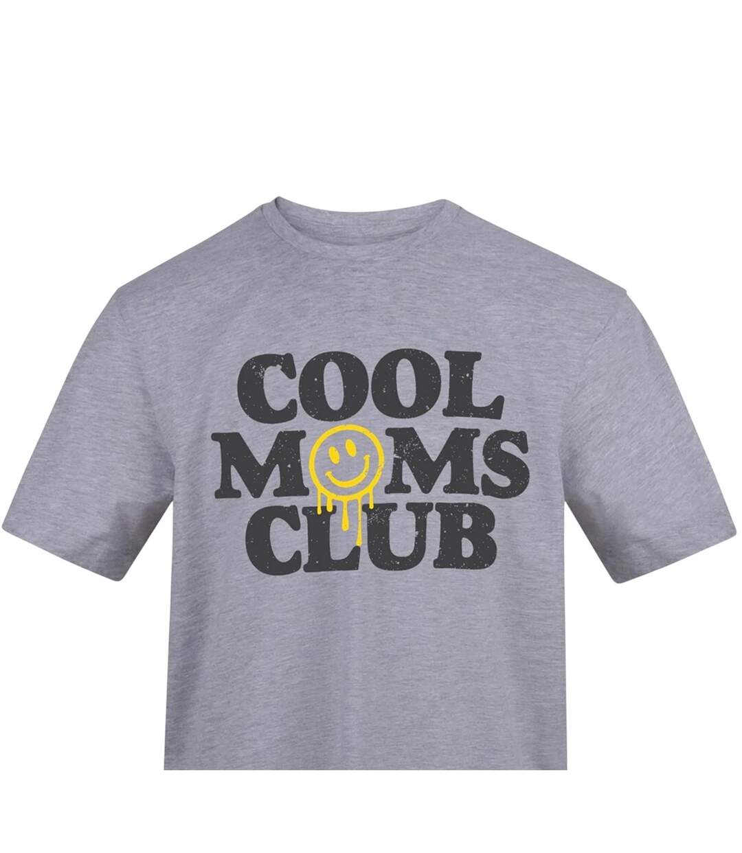 Womens/ladies Cool Moms Club T-shirt Grey AWD-3