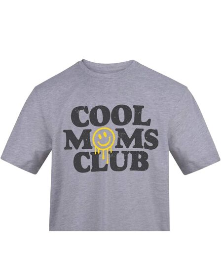 Womens/ladies Cool Moms Club T-shirt Grey AWD