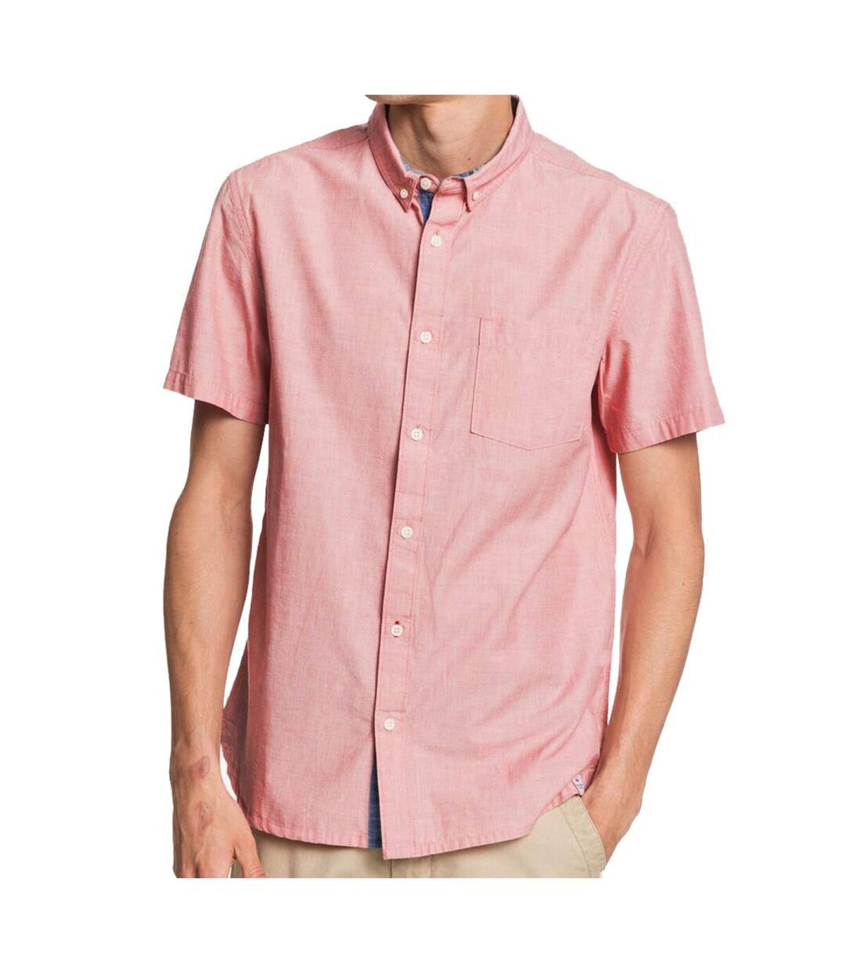 Chemise Rose Homme Quiksilver MC Wilsdenss