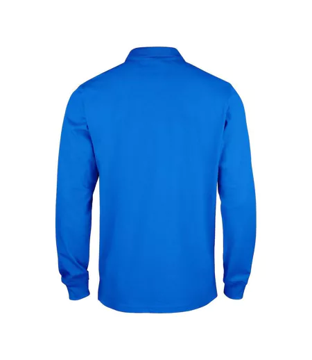 Mens Classic Lincoln Long-sleeved Polo Shirt Black Clique