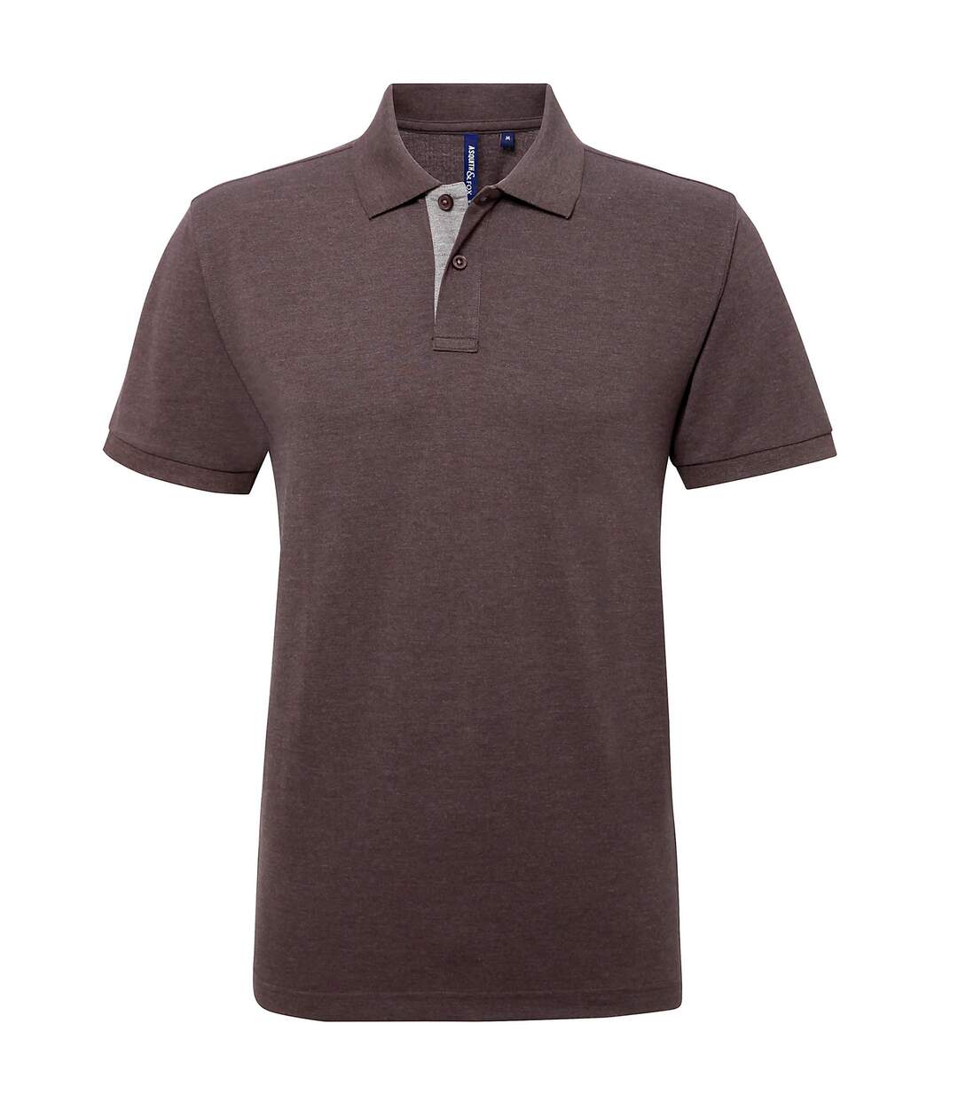 Asquith & Fox Mens Classic Fit Contrast Polo Shirt (Charcoal/ Heather Grey)